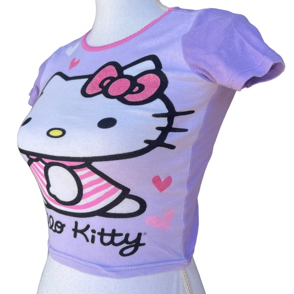 Y2K Hello Kitty Baby Tee Crop Top - Picture 3 of 7